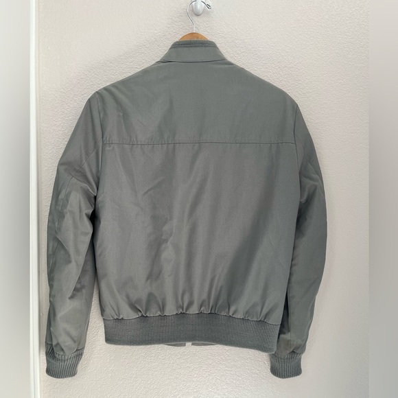 London Fog Gray Bomber Jacket with Faux Fur Lining Size 38 Men’s Vintage - Picture 12 of 12